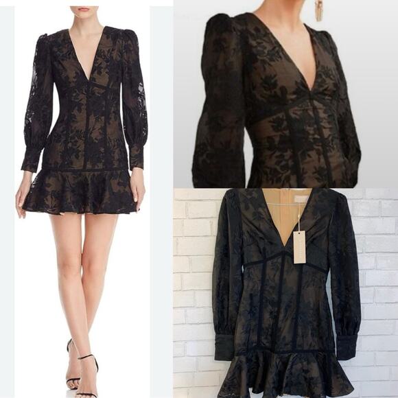 REVOLVE $250 New Keepsake Wonderland Long Sleeve Lace Dresss NWT XS - Picture 1 of 16